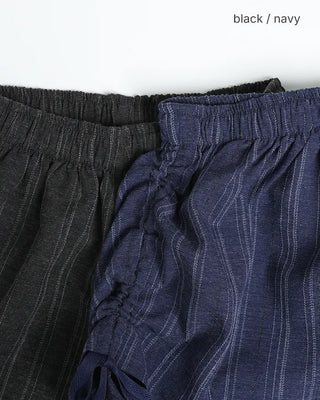 Striped side drawstring shorts