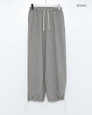 2-way hem check easy pants