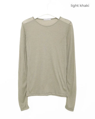 Sheer long-sleeve T-shirt