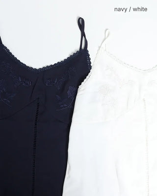Vintage floral embroidered camisole