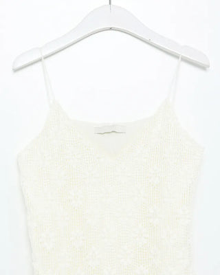 Flower Crochet Camisole Mini Dress
