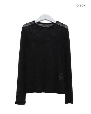 Sheer, languid long sleeveless top