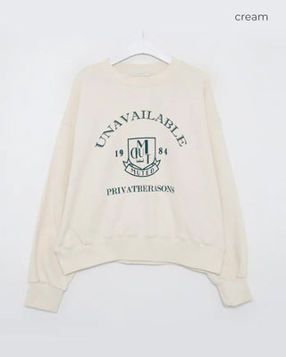 Lettering Cropped Sweatshirt