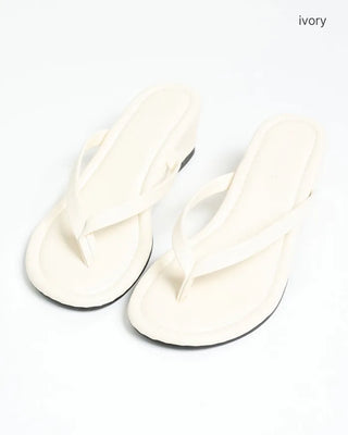 Wedge heel thong sandals