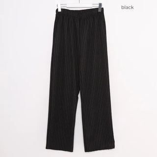 Striped wide-leg pants