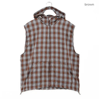 Sunday Check Hooded Vest