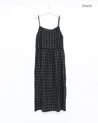 Ribbon check long dress