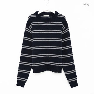 Striped round knit