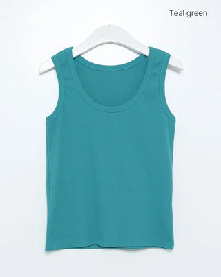 Jewel neck ribbed camisole