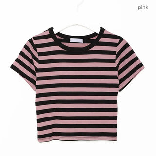 Striped cropped T-shirt