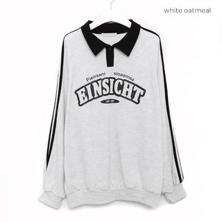 Double-line polo sweatshirt