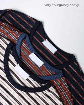 Striped long-sleeved T-shirt