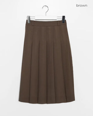 Pleated midi skirt