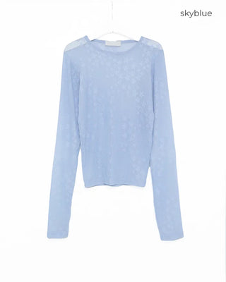 Star See-Through Slim Feed T-Shirt
