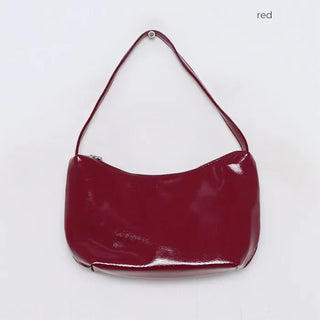 Leather one-handle shoulder bag