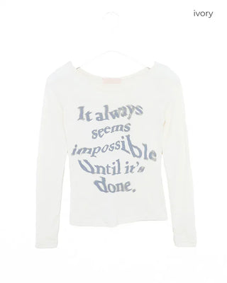 Lettering See-Through T-Shirt
