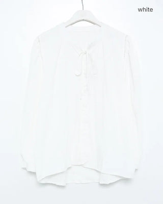 Fagoting Shoulder Frill Button Blouse