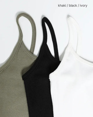 Bateau neck semi-cropped camisole