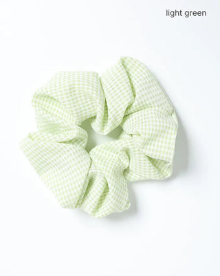 Gingham check scrunchie