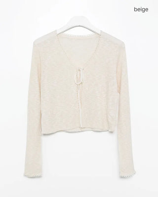 Lace Ribbon Cardigan