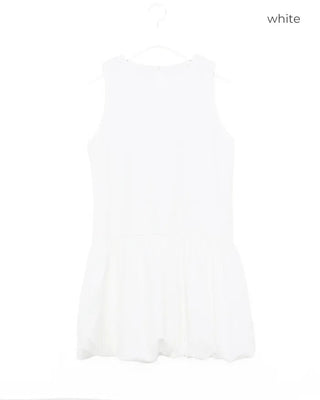 Balloon Shirred Mini Dress