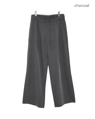 Striped string wide slacks