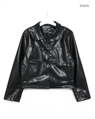 Simple leather jacket