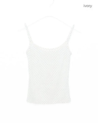 Dot bust lace slim camisole