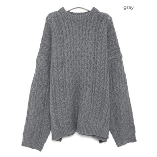 Mixed Twist Oversized Knit Sweater