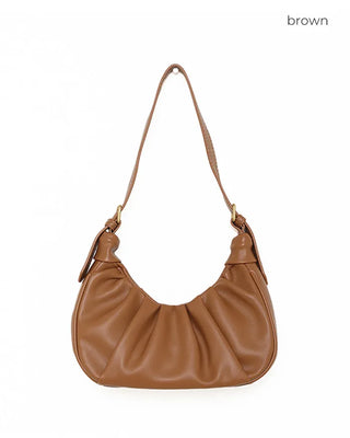 Shirring detail shoulder bag