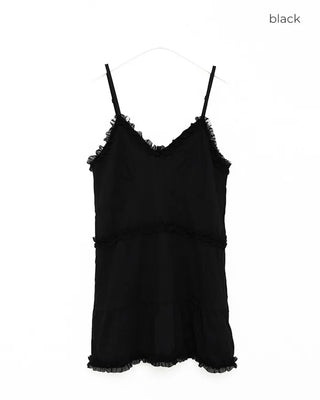 Frilled camisole mini dress