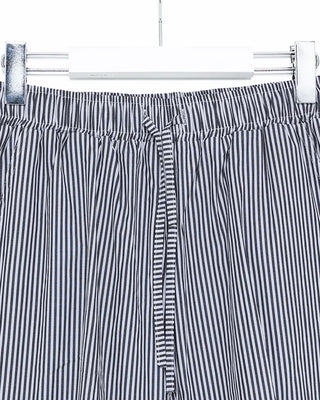 Long drawstring striped cargo pants