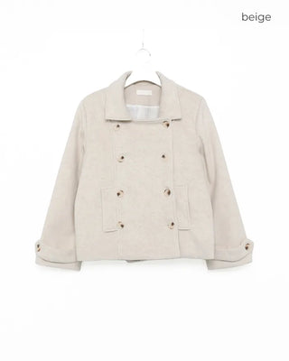 Double-collar short coat