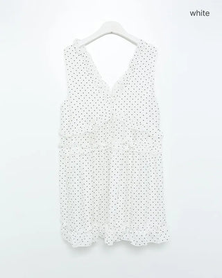 Polka dot tiered mini dress