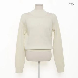 Slit Point Half Neck Knit