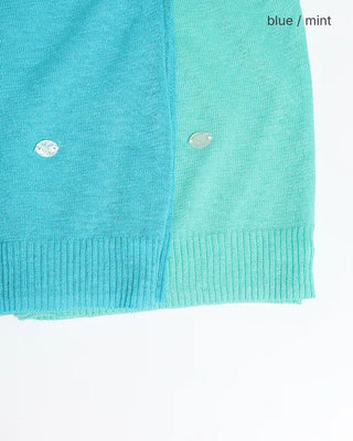 See-through button cardigan