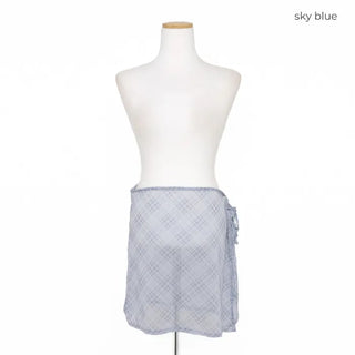Checked layered skirt
