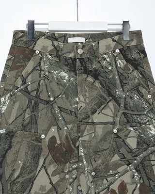(Unisex) Double Knee Wide Tree Camouflage Pants