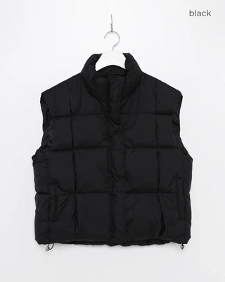 High-neck padded vest