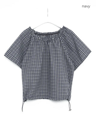 Checked string blouse