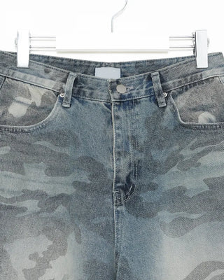 (Unisex) Vintage Camo Denim Pants