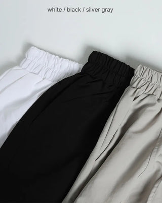 Nylon pants with string waist