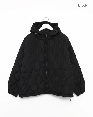 Wave quilted hood padding