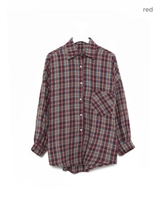 Oversized Check Flannel Shirt