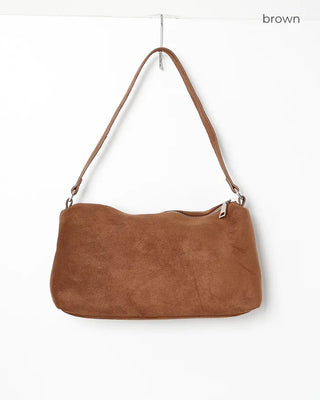Suede shoulder bag