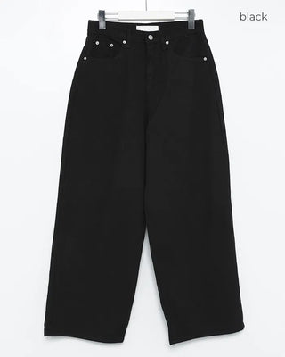 Silver Rivet Wide Cotton Pants