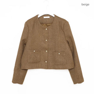 Collarless jacket