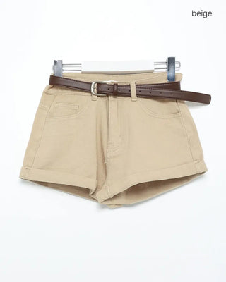 Belted shorts