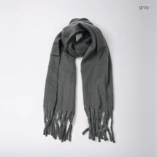 Plain Long Hairy Scarf