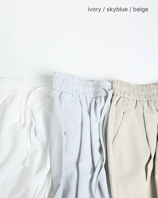 Wrinkle Summer Drawstring Easy Pants